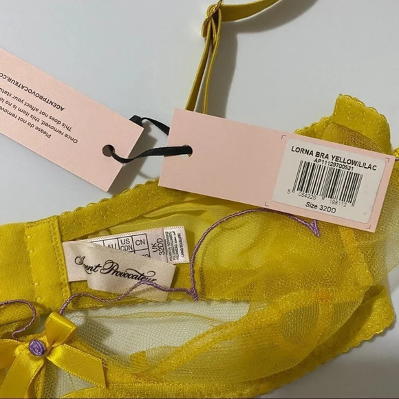 Agent Provocateur Lorna Yellow 2-piece Set: Bra 32DD/ Brief AP2 Small - Picture 9 of 10